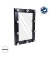 GloboStar® MAKEUP MIRROR-60x90-5 Μοντέρνος Καθρέπτης Μακιγιάζ με Πλαίσιο Φυσικού Ξύλου με Διακόπτη On-Off 10 x E27 AC220-240V - Μ60 x Π7 x Υ90cm - Μαύρος Έβενος